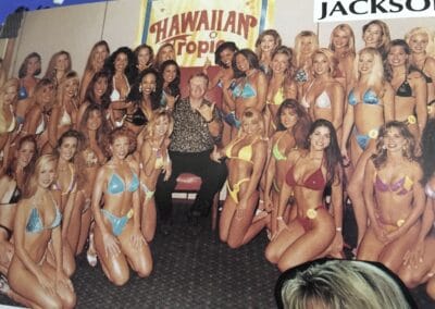 During a Hawaiian Tropic pageant